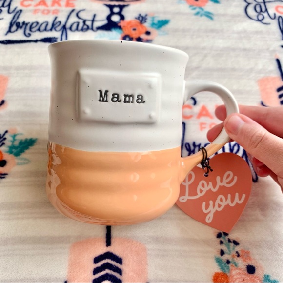 Other - 🧡 Peach Orange Dipped “Mama” Ceramic Mug 🧡